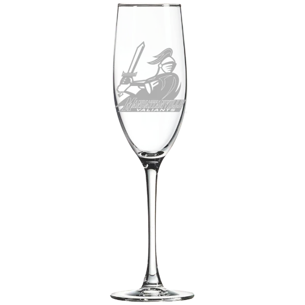 Manhattanville University Polar Camel 8 oz. Champagne Flute