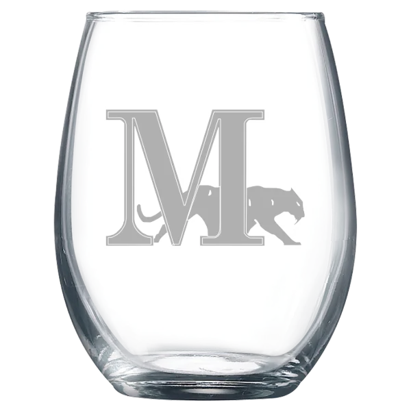 Marian University (Wisconsin) Polar Camel 9 oz. Stemless Wine Glass