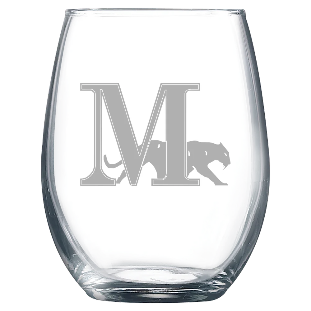 Marian University (Wisconsin) Polar Camel 9 oz. Stemless Wine Glass