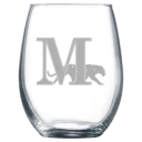 Marian University (Wisconsin) Polar Camel 9 oz. Stemless Wine Glass