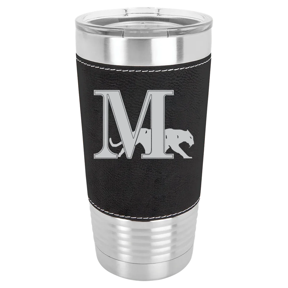 Marian University (Wisconsin) Polar Camel 20 oz. Leatherette Grip Tumbler with Standard Lid