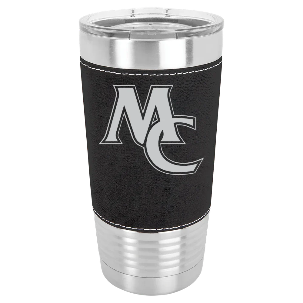 Marietta College Polar Camel 20 oz. Leatherette Grip Tumbler with Standard Lid