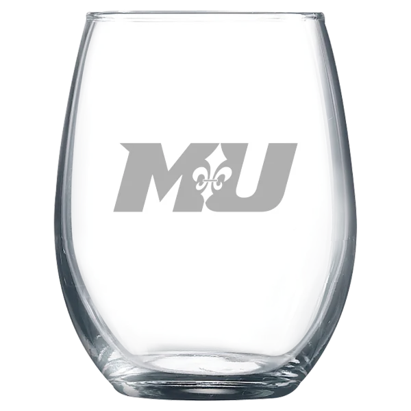 Marymount University (Virginia) Polar Camel 9 oz. Stemless Wine Glass