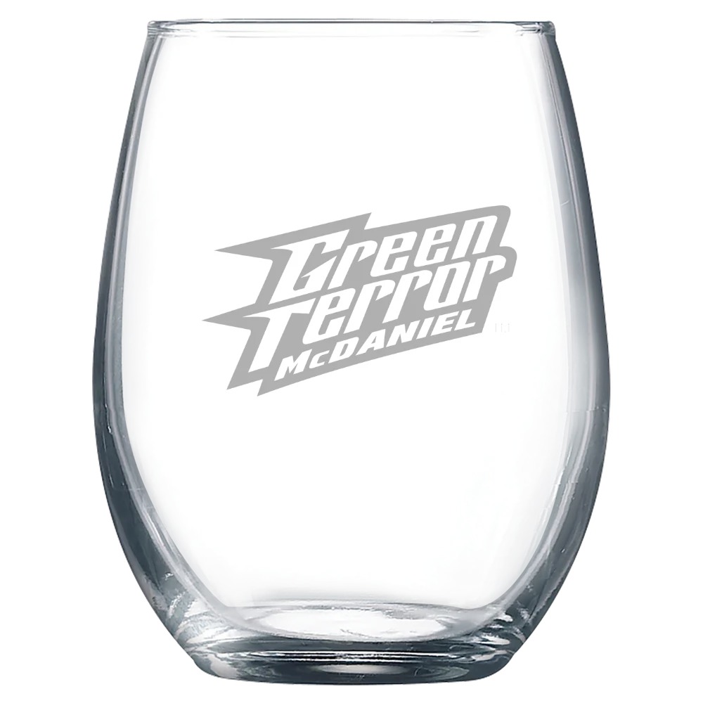McDaniel College Polar Camel 9 oz. Stemless Wine Glass