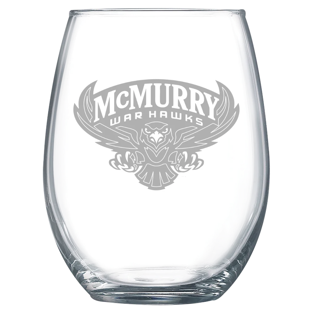 McMurry University Polar Camel 15 oz. Stemless Wine Glass