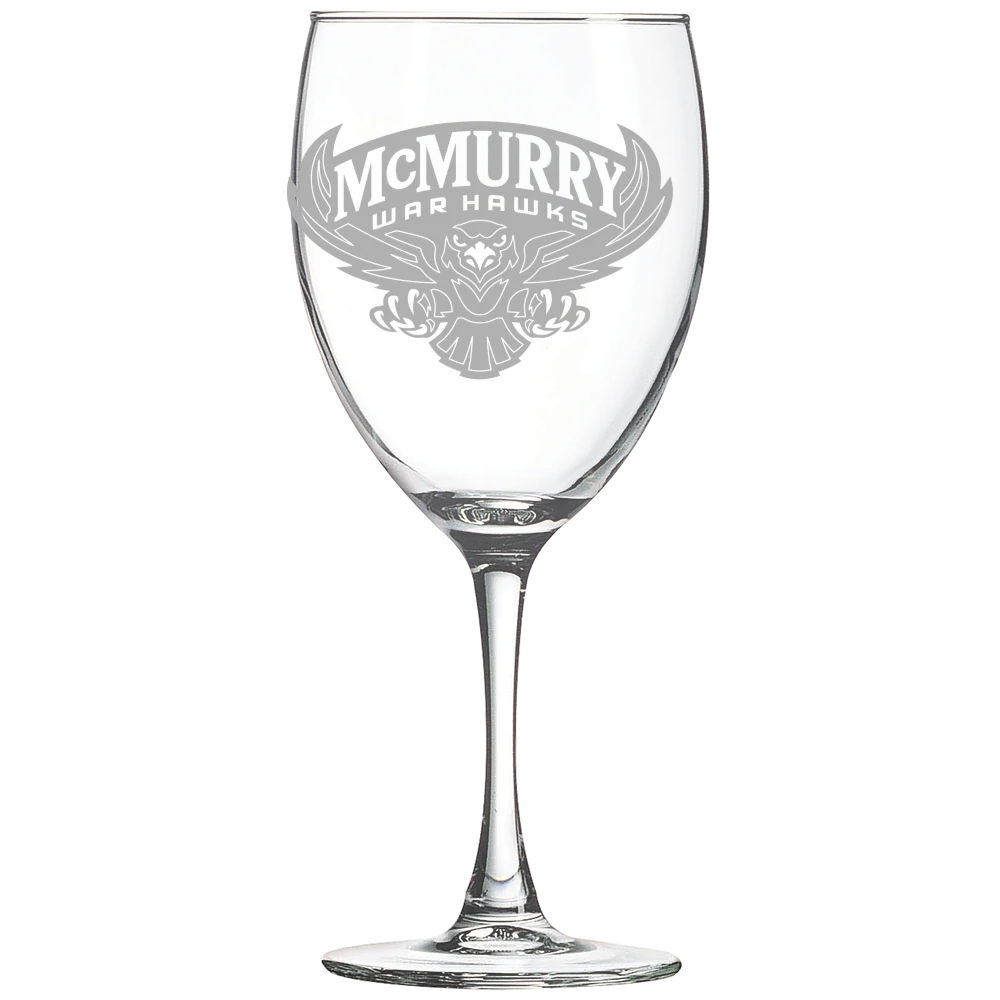 McMurry University Polar Camel 10 1/2 oz. Wine Glass