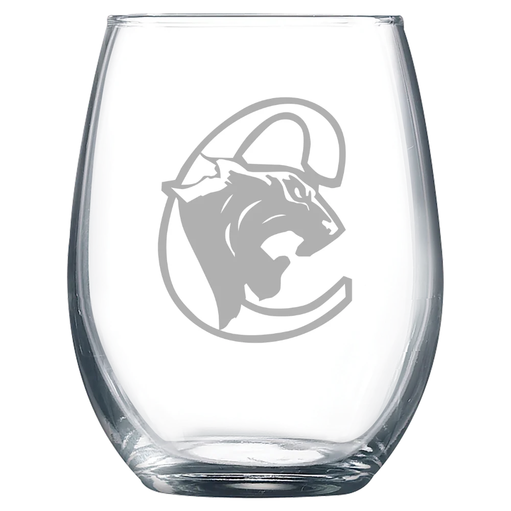 Medgar Evers College Polar Camel 9 oz. Stemless Wine Glass