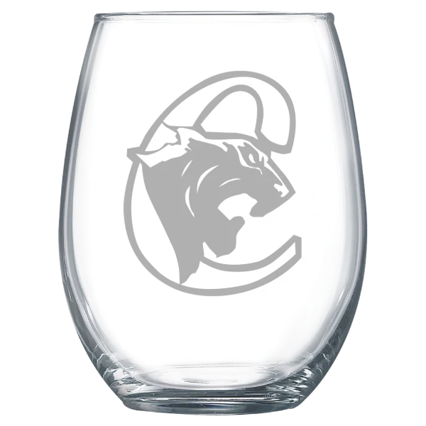 Medgar Evers College Polar Camel 15 oz. Stemless Wine Glass