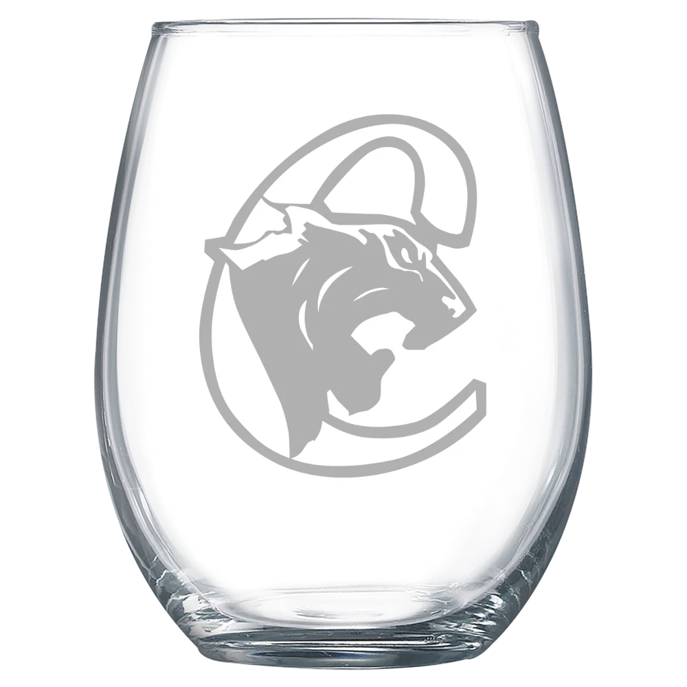 Medgar Evers College Polar Camel 15 oz. Stemless Wine Glass
