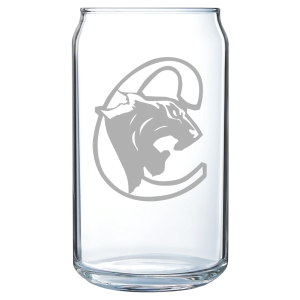 Medgar Evers College Polar Camel 16 oz. Can Glass