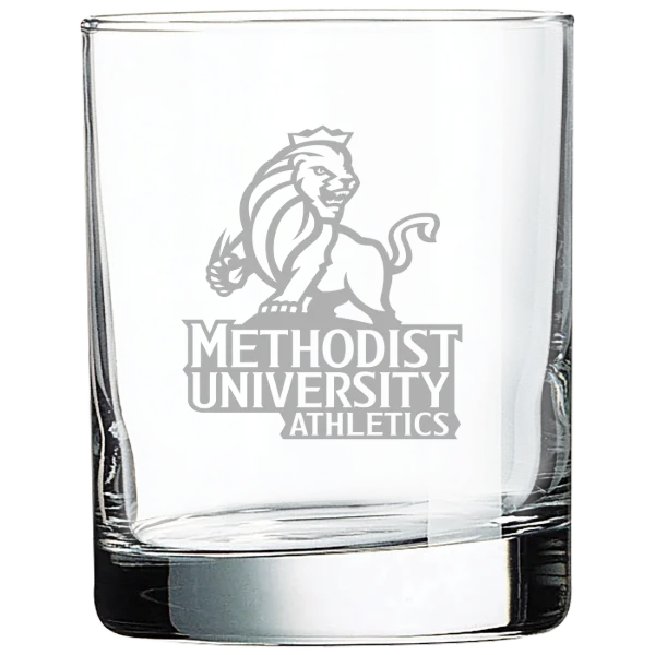 Methodist University Polar Camel 10 1/2 oz. On The Rocks Glass