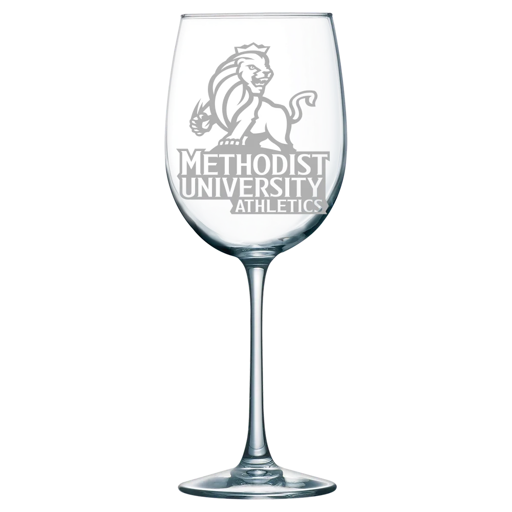 Methodist University Polar Camel 19 oz. Wine Glass