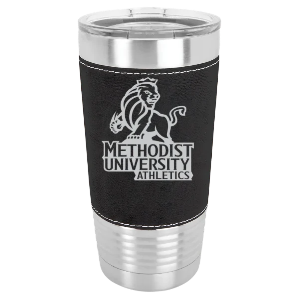 Methodist University Polar Camel 20 oz. Leatherette Grip Tumbler with Standard Lid