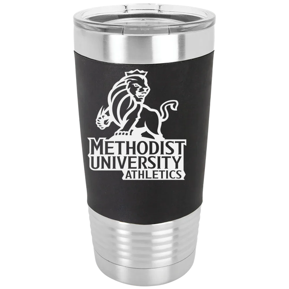 Methodist University Polar Camel 20 oz. Silicone Grip Tumbler with Standard Lid