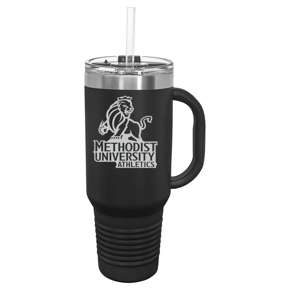 Methodist University Polar Camel 40 oz. Travel Mug with Snap Lid & Straw