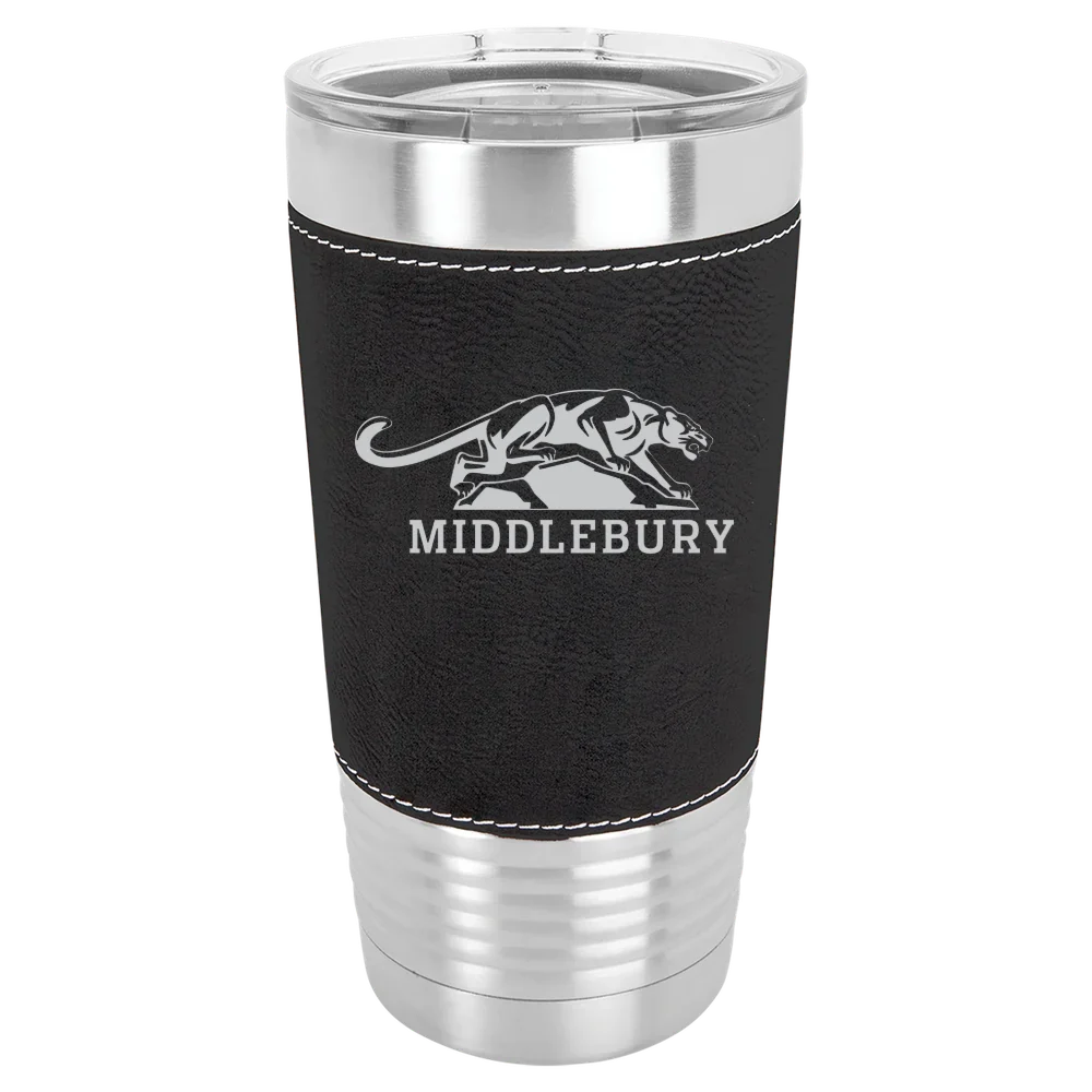 Middlebury College Polar Camel 20 oz. Leatherette Grip Tumbler with Standard Lid