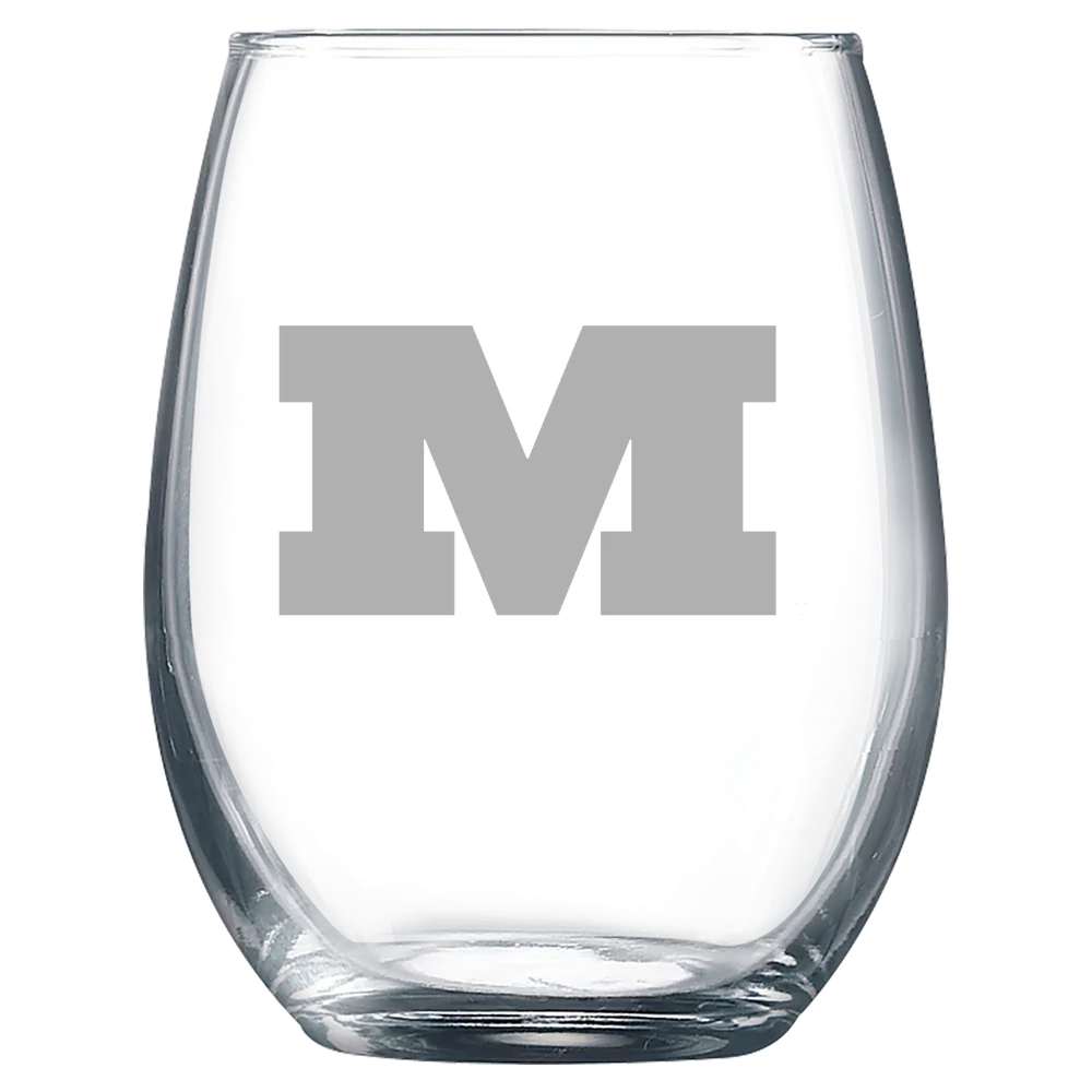 Millikin University Polar Camel 9 oz. Stemless Wine Glass