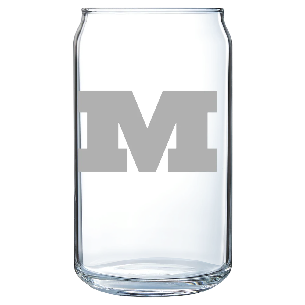 Millikin University Polar Camel 16 oz. Can Glass