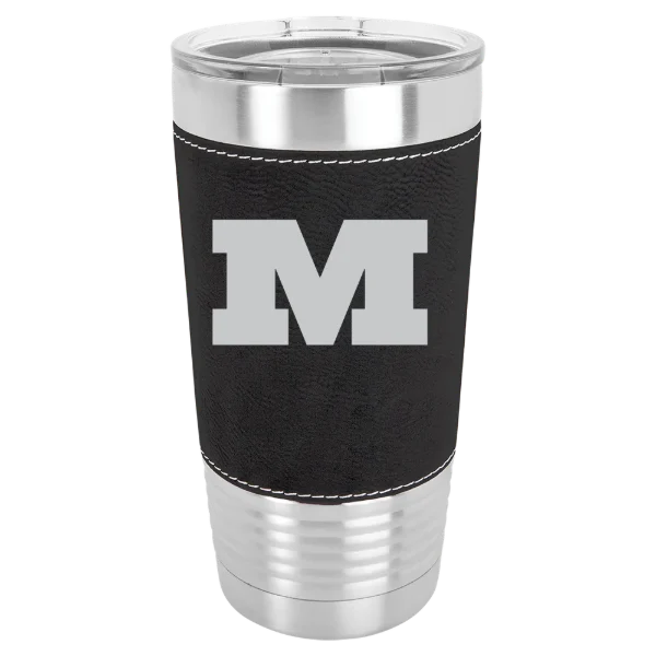 Millikin University Polar Camel 20 oz. Leatherette Grip Tumbler with Standard Lid