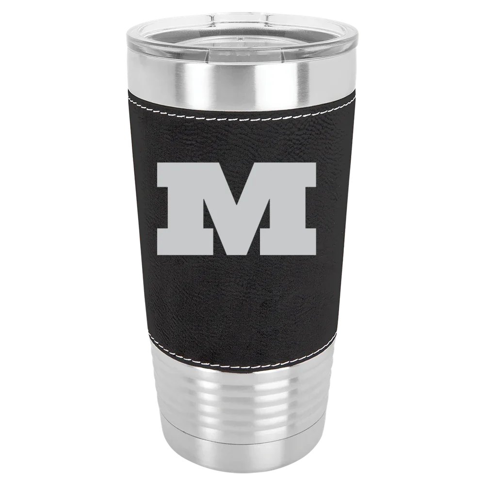 Millikin University Polar Camel 20 oz. Leatherette Grip Tumbler with Standard Lid