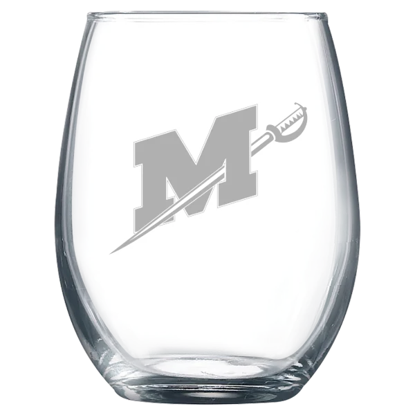 Millsaps College Polar Camel 9 oz. Stemless Wine Glass