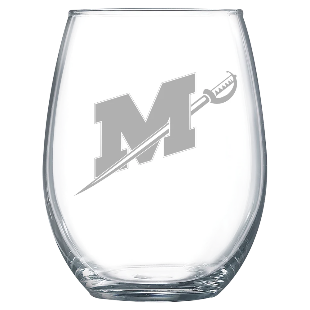 Millsaps College Polar Camel 15 oz. Stemless Wine Glass