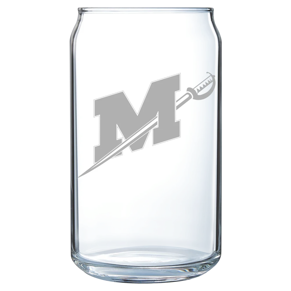 Millsaps College Polar Camel 16 oz. Can Glass