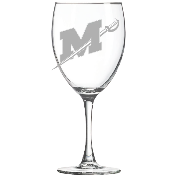Millsaps College Polar Camel 10 1/2 oz. Wine Glass