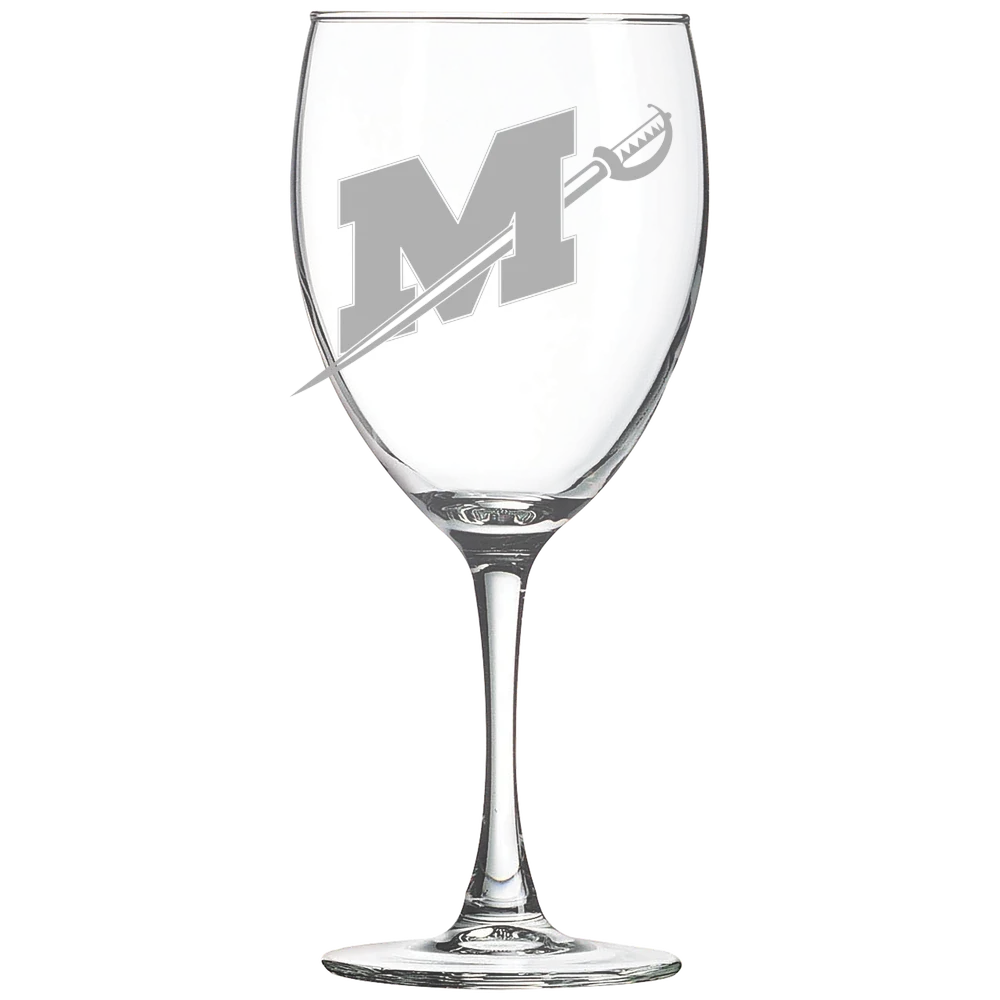 Millsaps College Polar Camel 10 1/2 oz. Wine Glass