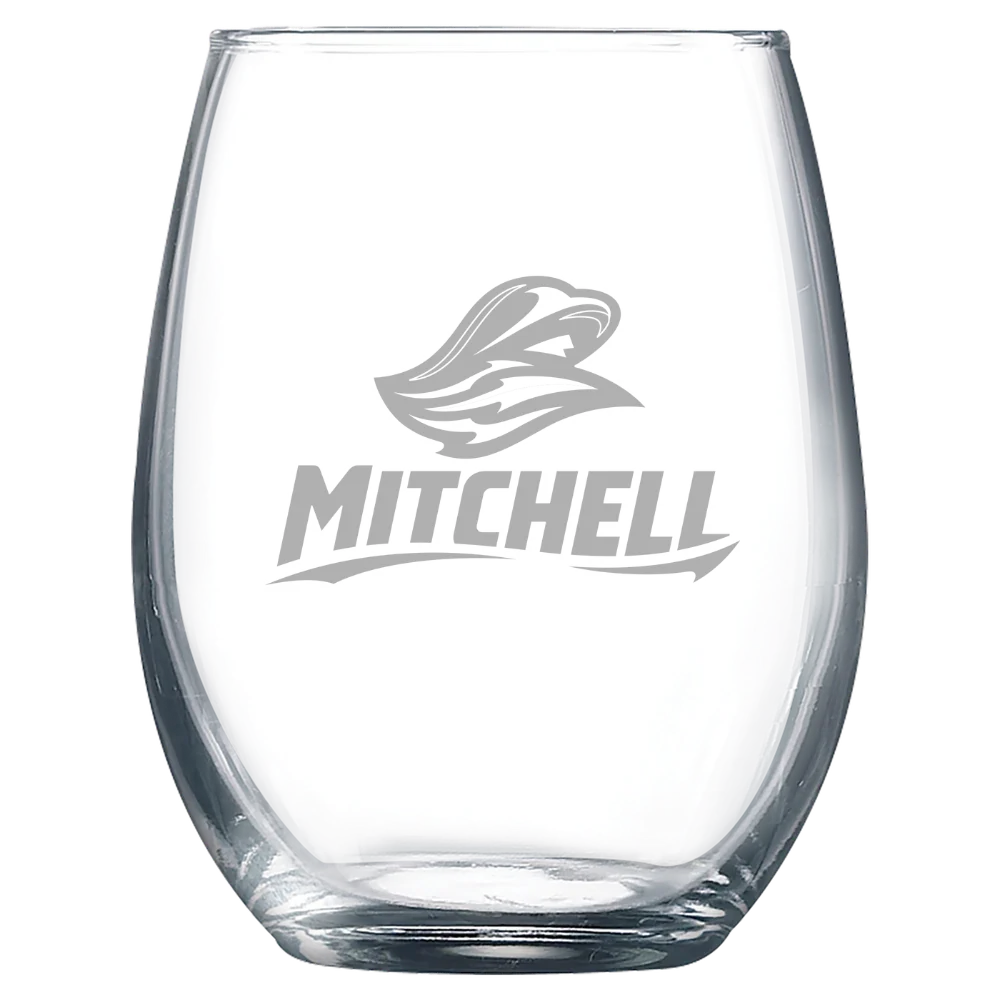 Mitchell College Polar Camel 9 oz. Stemless Wine Glass