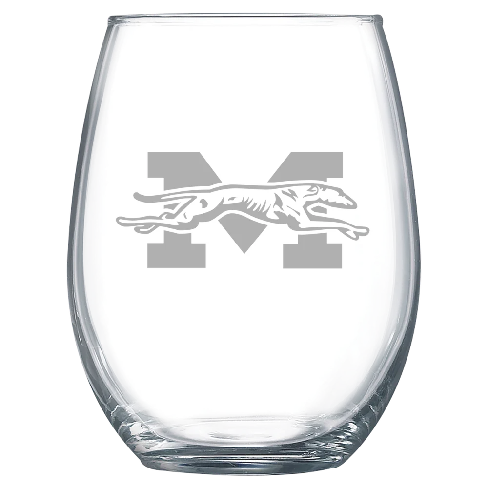 Moravian University Polar Camel 15 oz. Stemless Wine Glass