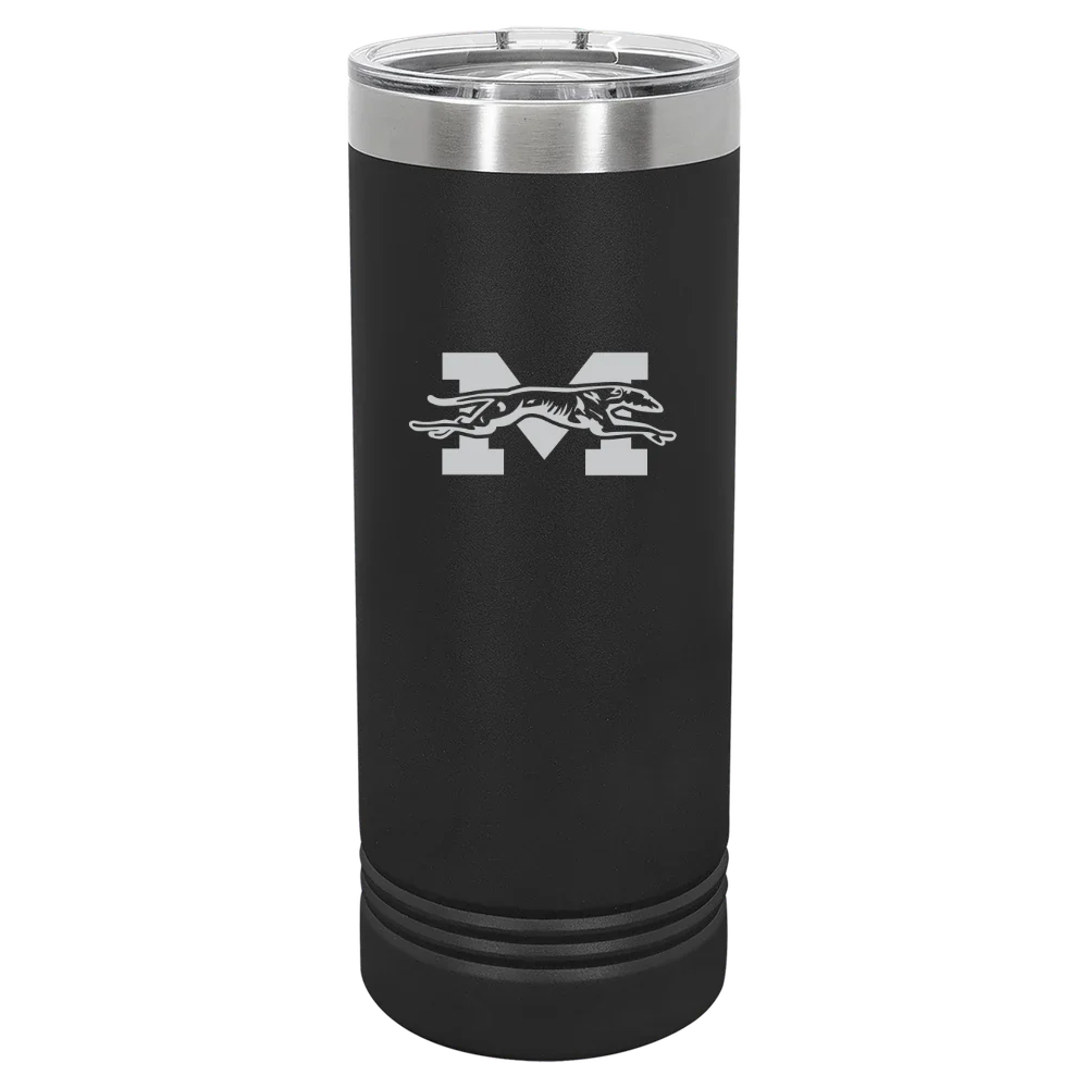 Moravian University Polar Camel 22 oz. Skinny Tumbler with Slider Lid