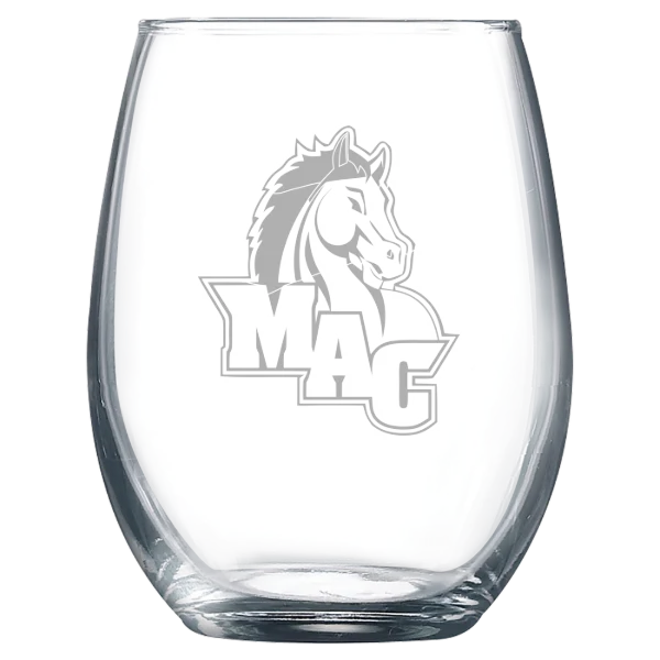 Mount Aloysius College Polar Camel 9 oz. Stemless Wine Glass