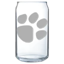 Mount Holyoke College Polar Camel 16 oz. Can Glass