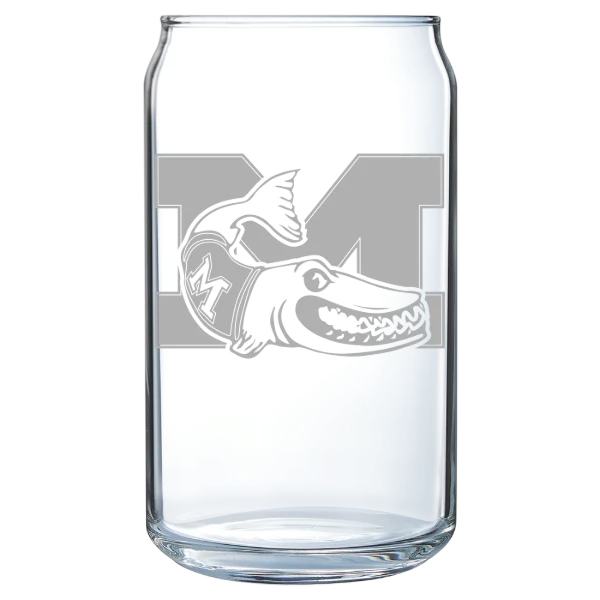 Muskingum University Polar Camel 16 oz. Can Glass