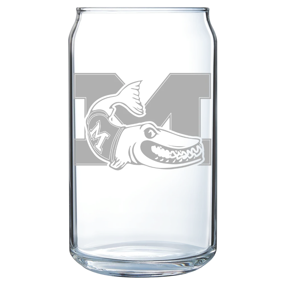Muskingum University Polar Camel 16 oz. Can Glass