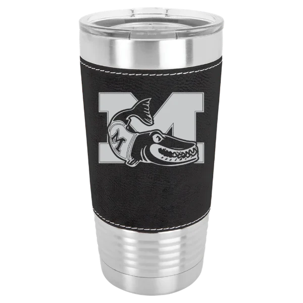 Muskingum University Polar Camel 20 oz. Leatherette Grip Tumbler with Standard Lid
