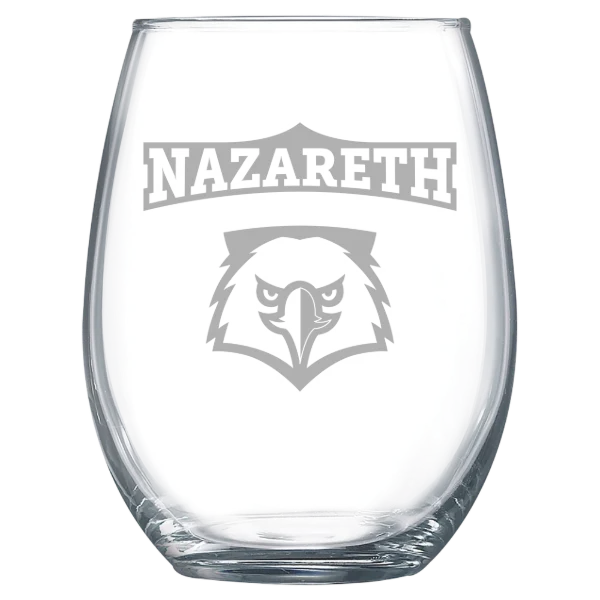 Nazareth University Polar Camel 15 oz. Stemless Wine Glass