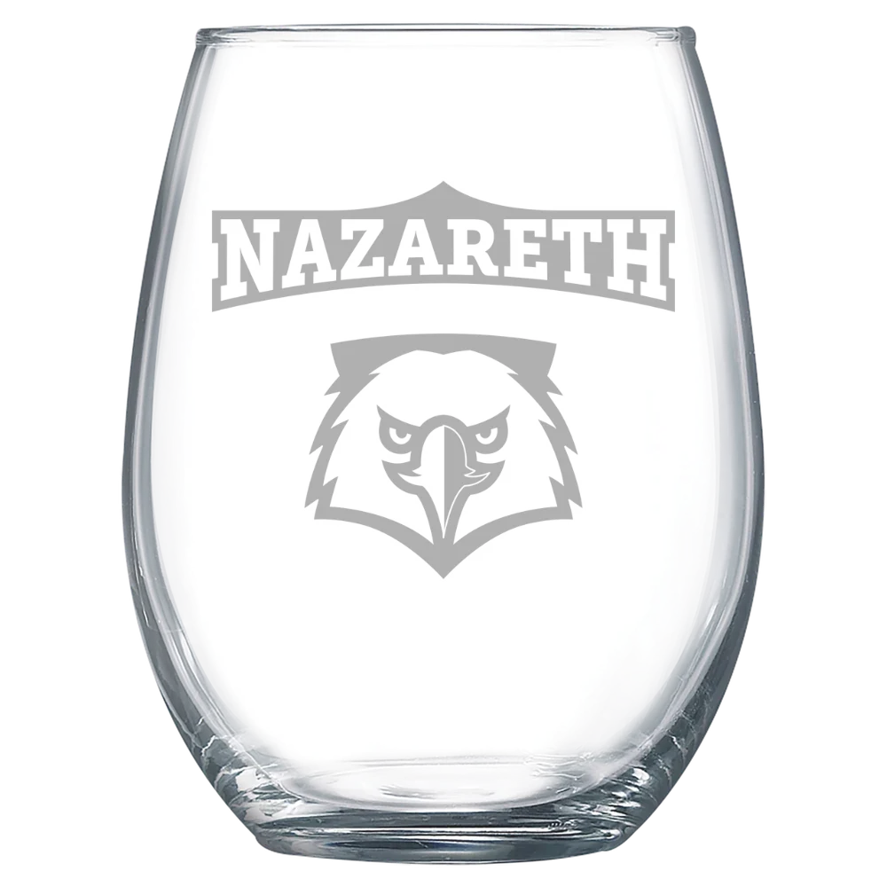 Nazareth University Polar Camel 15 oz. Stemless Wine Glass