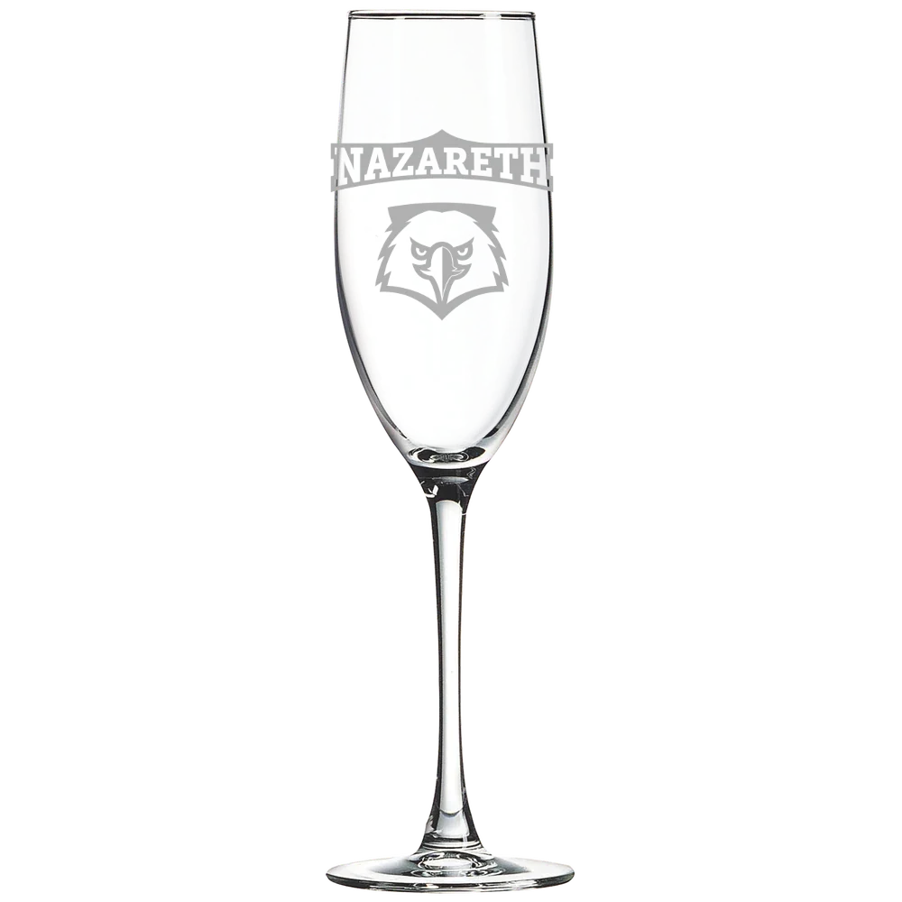 Nazareth University Polar Camel 8 oz. Champagne Flute