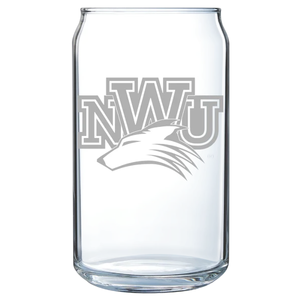 Nebraska Wesleyan University Polar Camel 16 oz. Can Glass