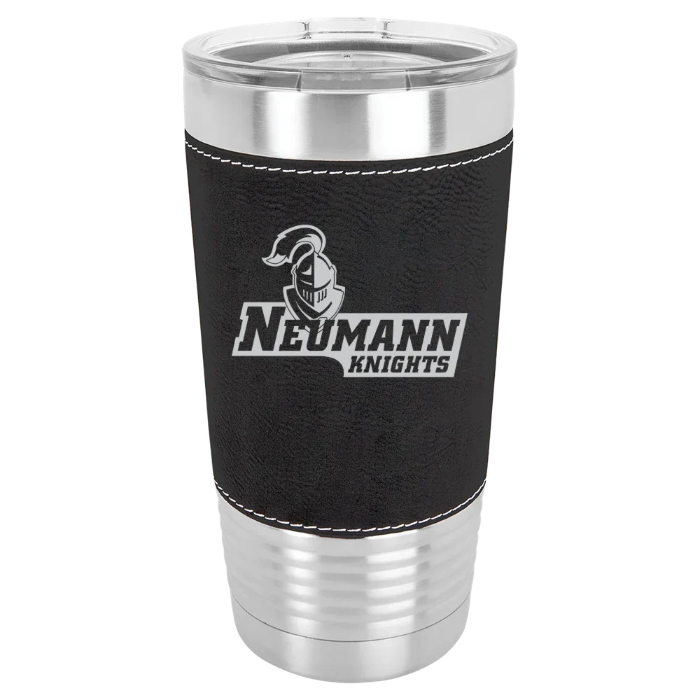 Neumann University Polar Camel 20 oz. Leatherette Grip Tumbler with Standard Lid
