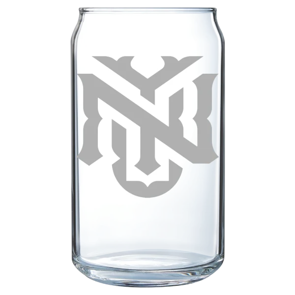 New York University Polar Camel 16 oz. Can Glass