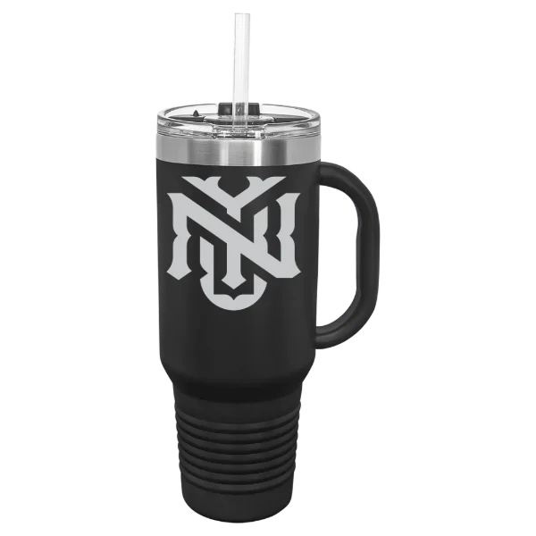 New York University Polar Camel 40 oz. Travel Mug with Snap Lid & Straw