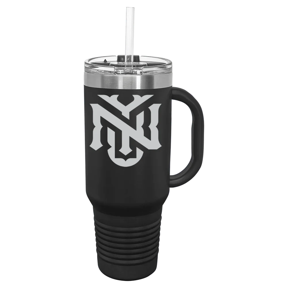 New York University Polar Camel 40 oz. Travel Mug with Snap Lid & Straw