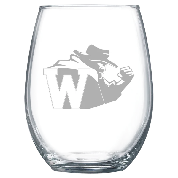 North Carolina Wesleyan University Polar Camel 15 oz. Stemless Wine Glass