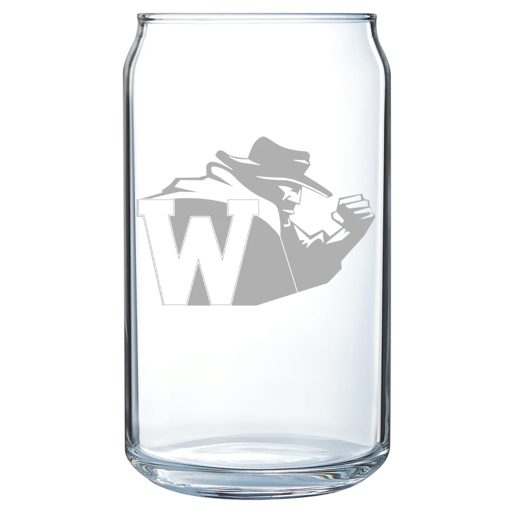 North Carolina Wesleyan University Polar Camel 16 oz. Can Glass
