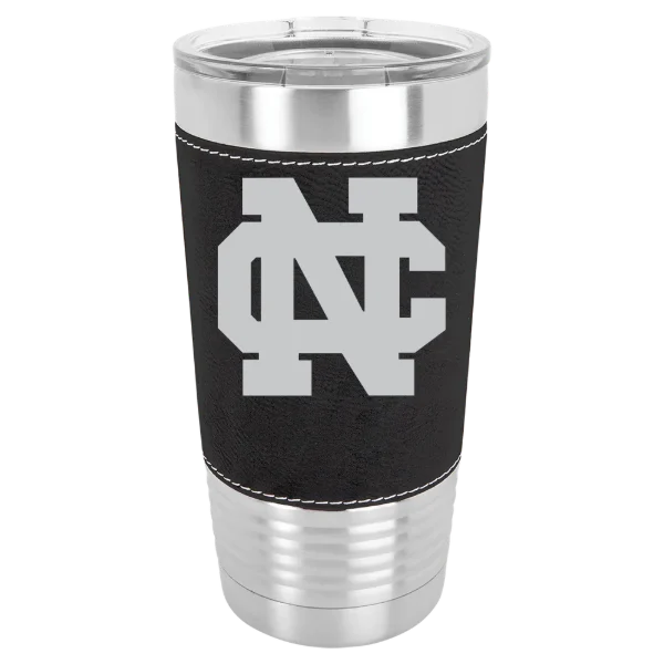 North Central College Polar Camel 20 oz. Leatherette Grip Tumbler with Standard Lid
