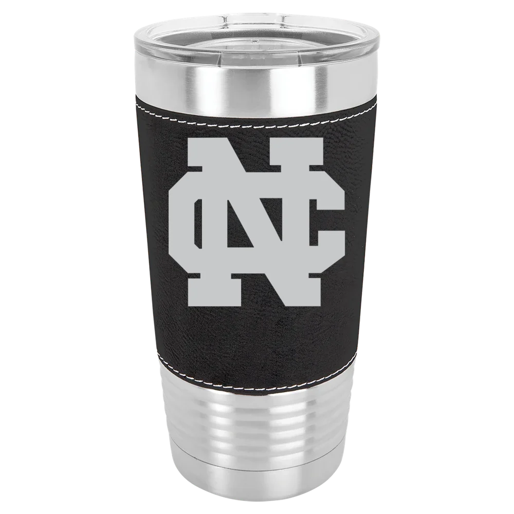 North Central College Polar Camel 20 oz. Leatherette Grip Tumbler with Standard Lid