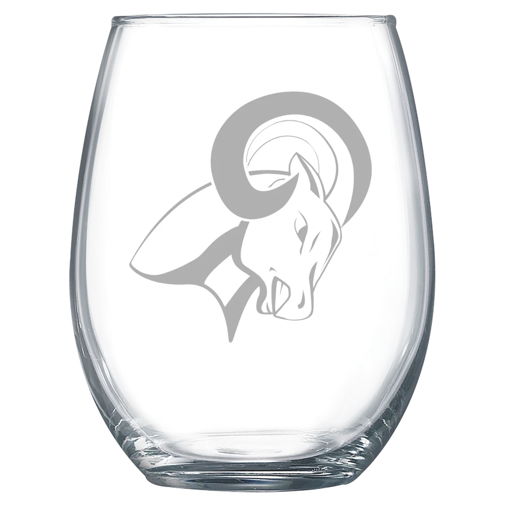 North Central University Polar Camel 15 oz. Stemless Wine Glass